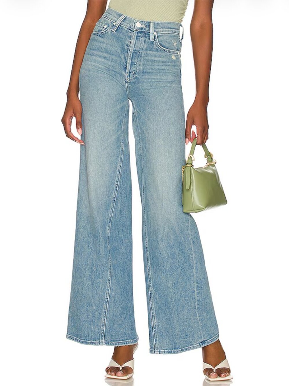Mother Denim The Enchanter Party of One Jeans Wide Leg Button Fly